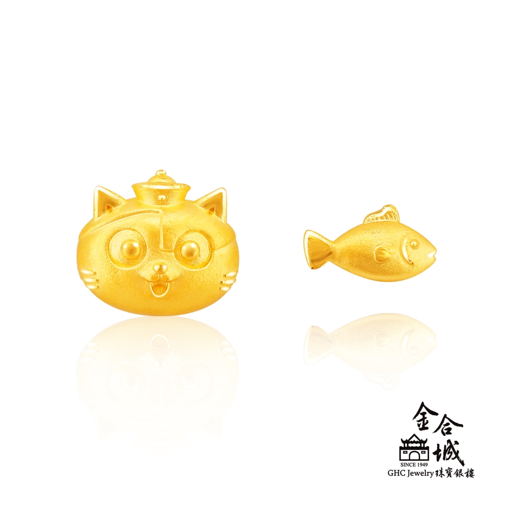 【黃阿瑪的後宮生活】黃阿瑪與小魚黃金耳環-約0.64錢 YZEC004