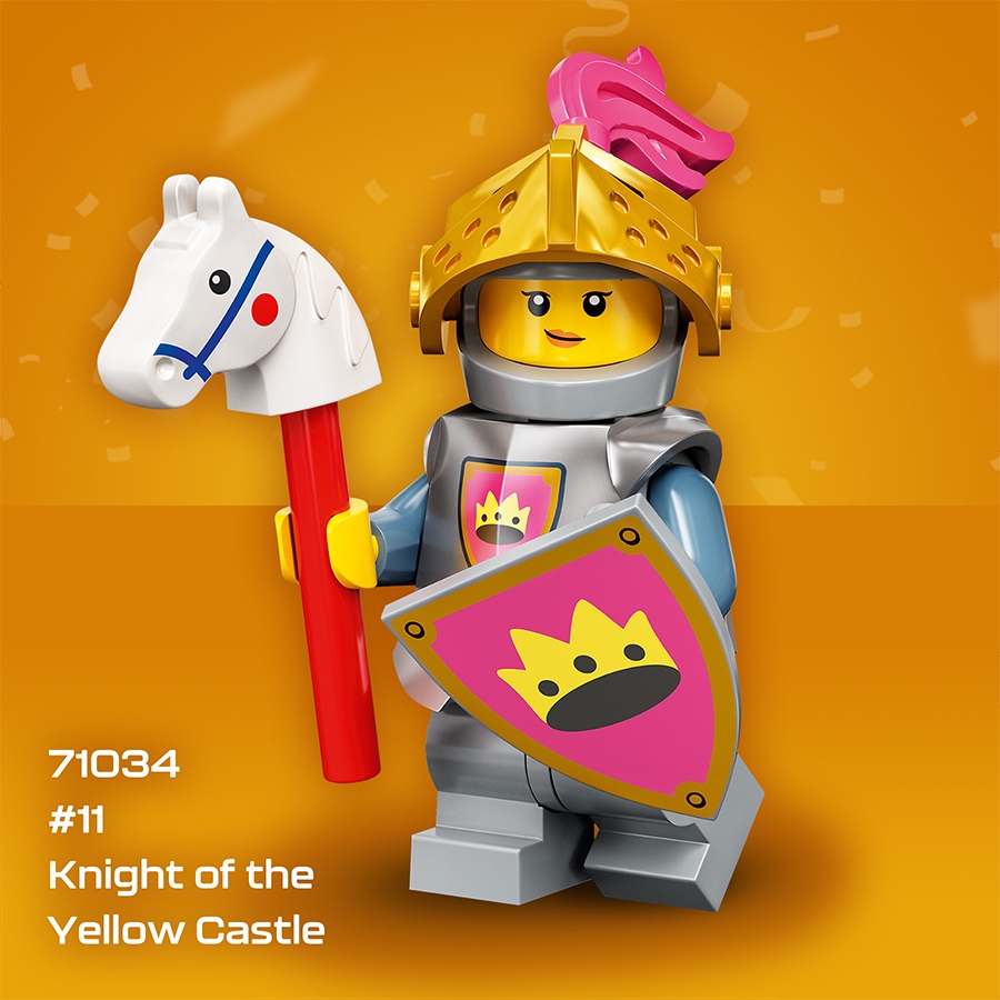 現貨【修修玩具室】LEGO 樂高 71034_#11_黃色城堡騎士