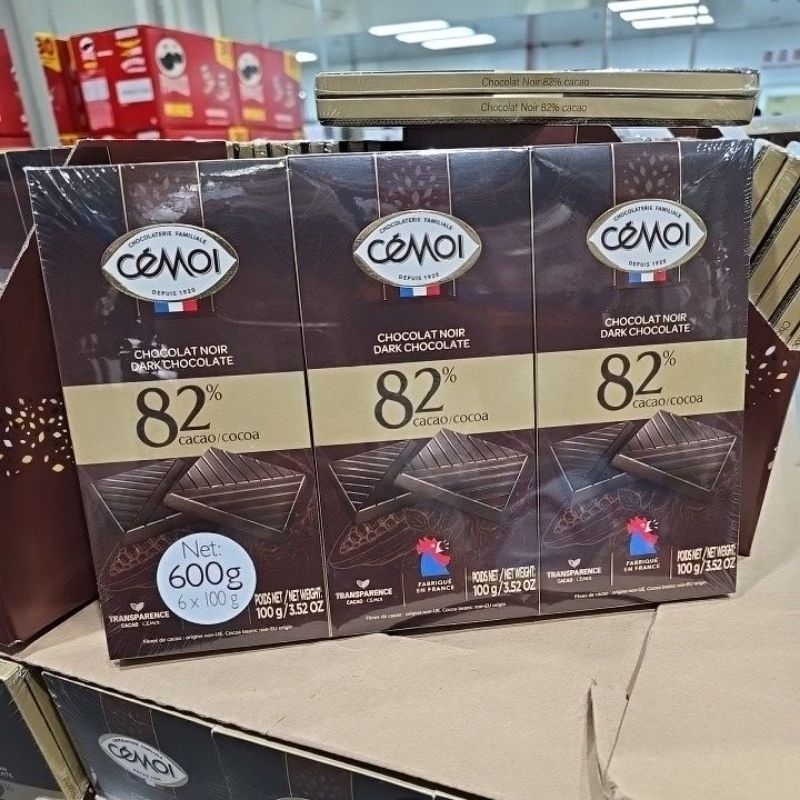 CEMOI 82% 黑巧克力 100公克 6入 Extra Dark Chocolate Bar #133667