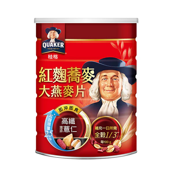 【桂格】紅麴蕎麥健康大燕麥片700g/罐 1500g/盒 早安健康嚴選