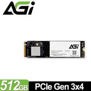 AGI 亞奇雷 AI298 512GB M . 2 PCIe SSD • 3D 快閃記憶體技術提供更好的耐用性與容量