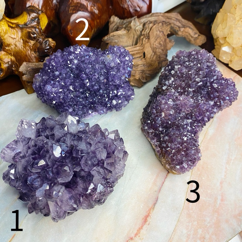 《松橡子工作室》紫水晶晶簇招財神器招貴人水晶飾品的小型充電器