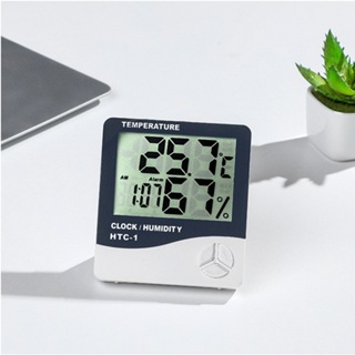＜台灣現貨＞ 三鍵電子式溫濕度計 站立壁掛 液晶螢幕 溫度計 濕度計 鬧鐘 電子鐘 溫溼度計 濕度計 電子溫度計 溫度計