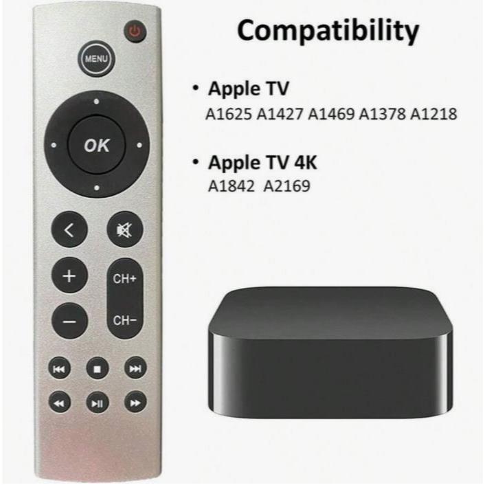 Apple tv 副廠紅外線遙控器（無語音） 新式通用替換遙控器適用於apple Tv 4k / 一代,二代,三代,四代