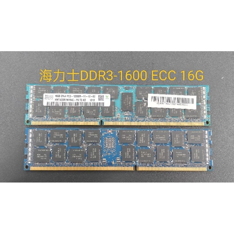 [二手]金士頓Kingston 16GB DDR3 1600 ECC伺服器記憶體電1.5V-KVR16R11D4/16)