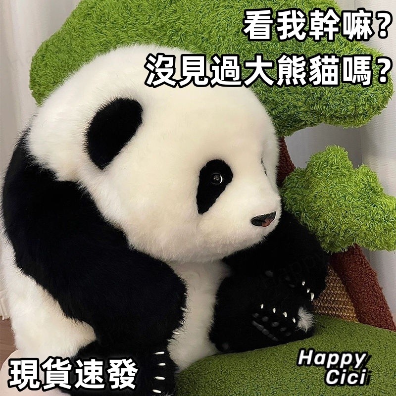 【現貨速發】 熊貓娃娃 熊貓花花 熊貓寶寶 熊貓抱枕 絨毛玩偶 熊貓公仔 萌蘭 花花 交換禮物
