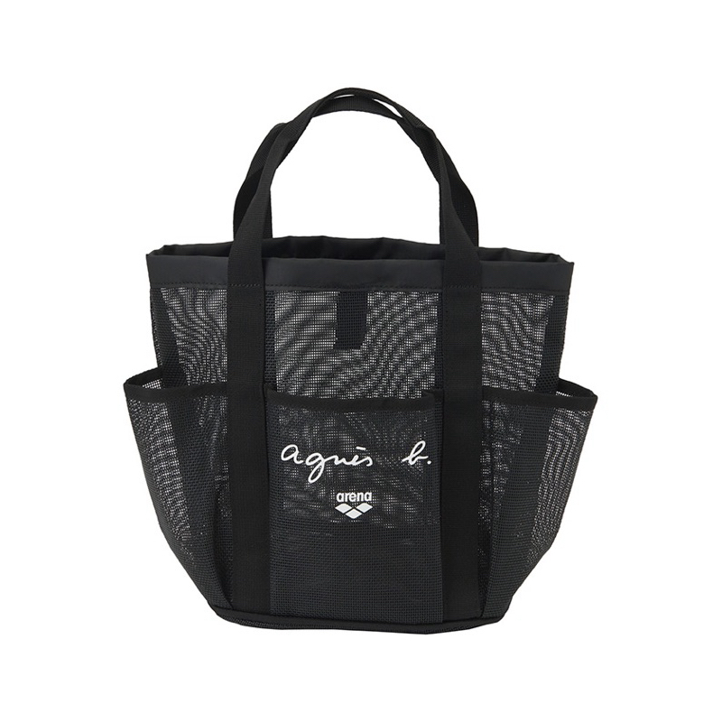 現貨 日本代購 agnes b. x arena AGNES2462 黑色 時尚 網眼包 裝備袋 收納 泳具袋 手提包