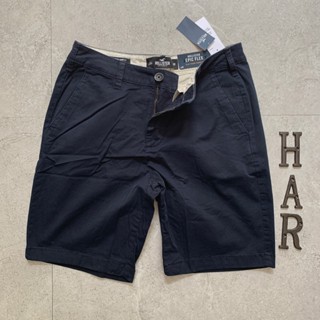 [海鹿馬]Hollister 海鷗 短褲 休閒短褲 深藍 可繫皮帶 有褲頭