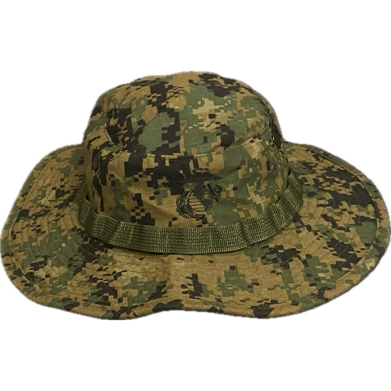 L號 全新 美軍公發 海軍陸戰隊 叢林數位迷彩 闊邊帽 奔尼帽 圓盤帽 軍帽USMC MARPAT