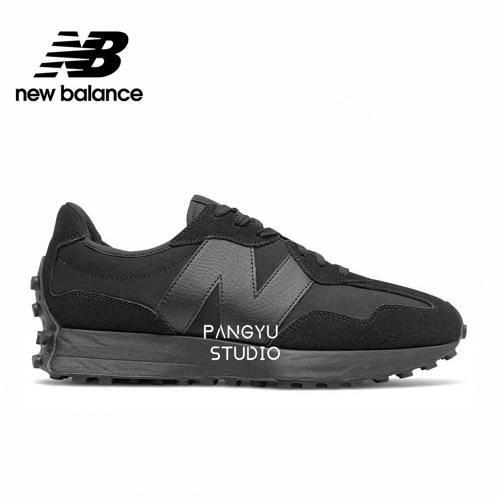 【胖魚-Studio】New Balance 327 黑色 全黑 NB327黑武士 情侶鞋 運動鞋 MS327LX1