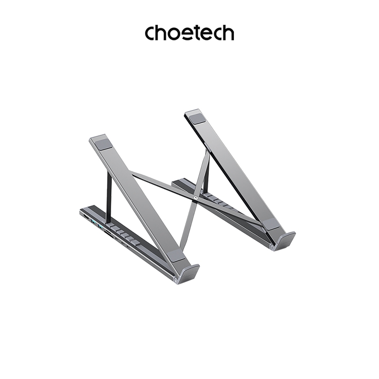 Choetech M48 筆電支架 七合一 HUB 集線器 折疊收納 SD讀卡機 快充100W 筆電支架