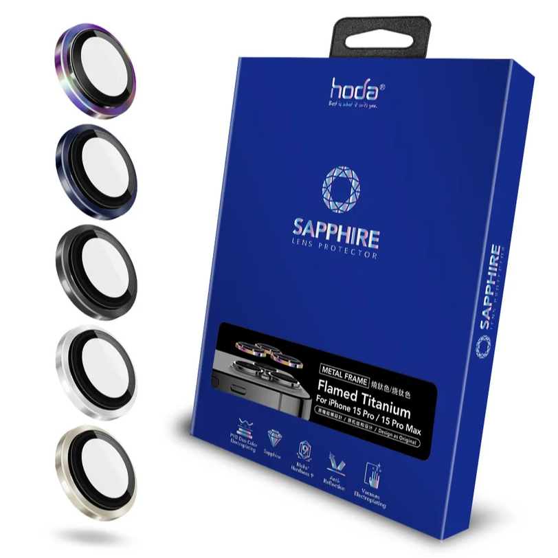 藍寶石鏡頭保護貼 for iPhone 15 Pro / 15 Pro Max | hoda®