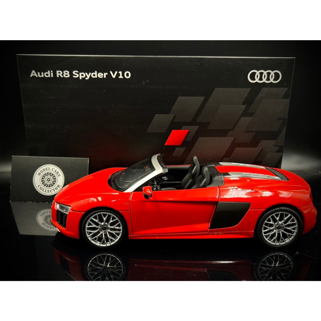 【收藏模人】原廠精品 Iscale Audi R8 spyder V10 2016 橘色 1/18 1:18