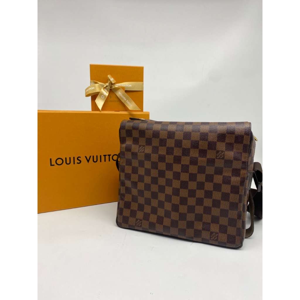 【哈極品】二手品《Louis Vuitton LV 棋盤格 上蓋式 郭富城 斜背包/肩背包》