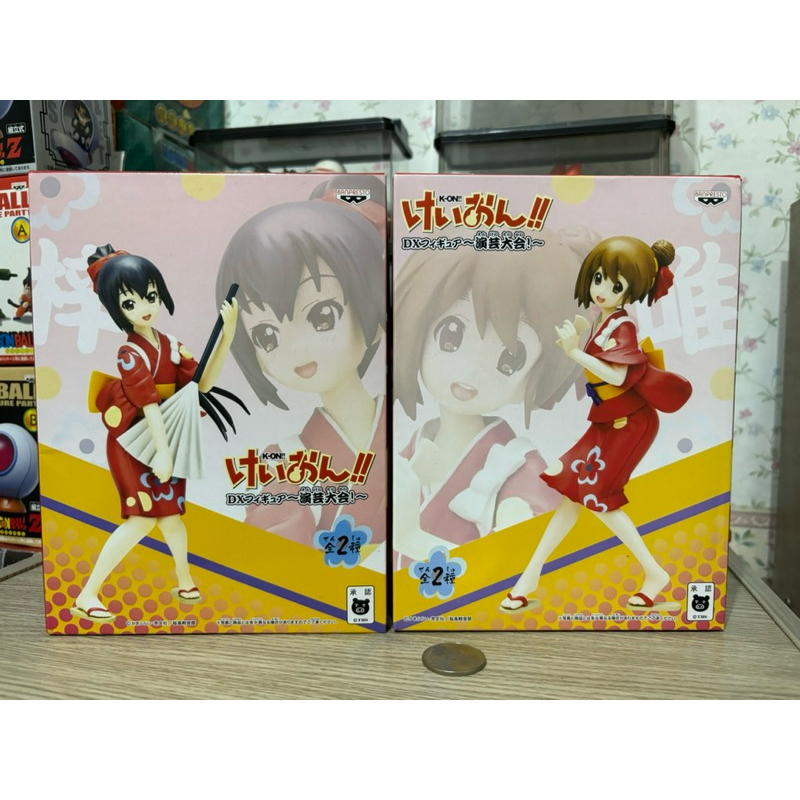 正版 K-ON 輕音部 輕音少女 演藝大會 中野梓 平澤唯 梓喵 兩款合售 景品 拆擺 公仔