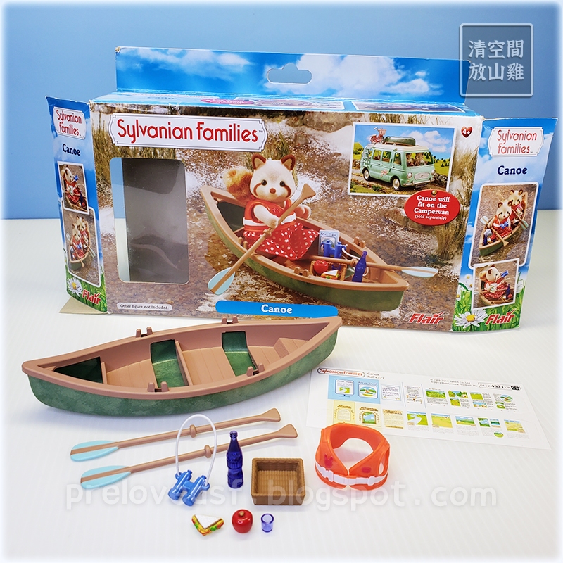 Sylvanian Families 森林家族 獨木舟 不含浣熊玩偶 英版 絕版〈清空間放山雞〉