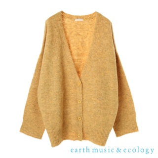 earth music&ecology 彩色紗線混紡V領開襟針織罩衫(1L24L2D0400)