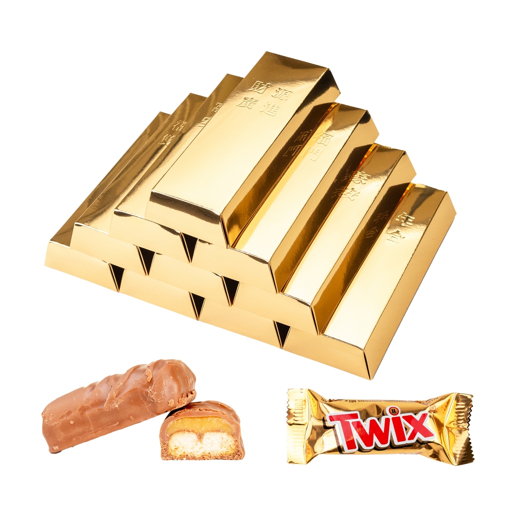 【金色誘惑】Twix焦糖餅乾巧克力禮盒 - 豪華金條版