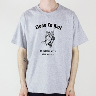 Close To Hell 中性短袖T恤 8色 祈手刺青文藝復興金錢衝浪滑板設計插畫街頭流行潮T寬鬆哥德重機