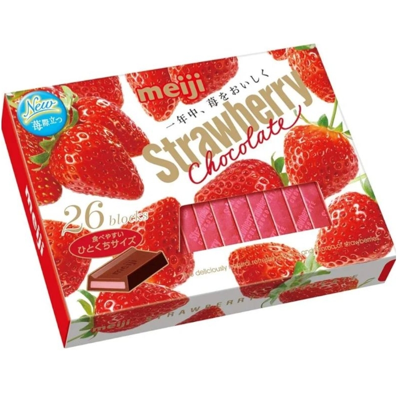 meiji明治 薄片草莓巧克力盒 26枚