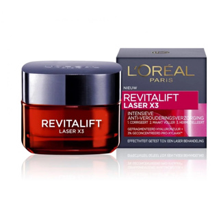 L'Oréal Paris Revitalift Laser X3 抗皺日霜 / Lavera 有機薄荷抗痘凝膠