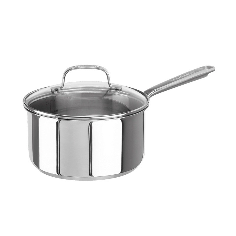 （全新現貨）KitchenAid 18公分 不鏽鋼單柄鍋 含蓋