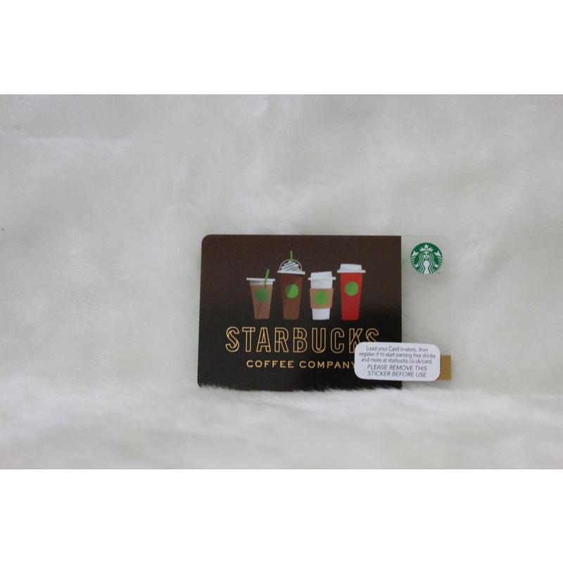 星巴克 STARBUCKS 英國 2016 6129 四杯咖啡 隨行卡 儲值卡 星巴克卡 收藏