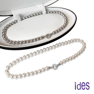 ides愛蒂思鑽石 時尚輕珠寶設計款淡水貝珠項鍊/輕奓珍珠套鍊 6mm-8mm