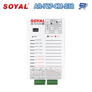 昌運監視器 SOYAL AR-727-CM-232 E3 RS485 RS232轉換器 TCPIP 串列裝置控制器