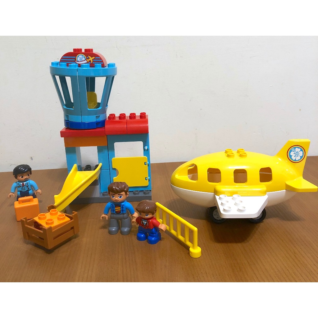 樂高 LEGO Duplo 得寶系列 10871 機場 黃色客機 塔台 大積木玩具 益智組合玩具 絕版品