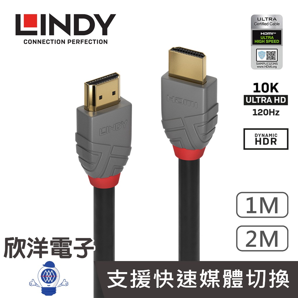 LINDY林帝 HDMI2.1 HDMI線 2.1版 TYPE-A 公公傳輸線 支援10K@120Hz 最佳適用於PS5