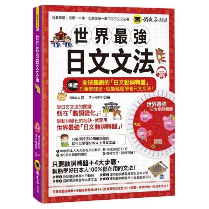 【書有獨鍾】全新【世界最強日文文法(附獨創動詞轉盤+mp3+隨身冊)】直購價290元