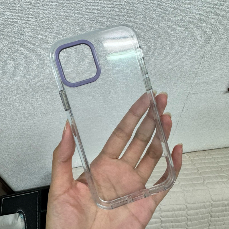 二手 9成新 紫色 透明 iPhone 12手機殼