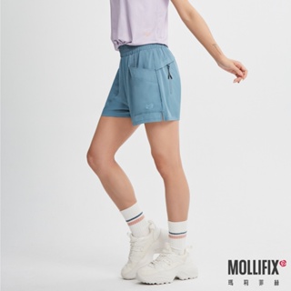 Mollifix 瑪莉菲絲 多功能口袋彈力運動短褲_3色(深藍/寧靜藍/灰卡其)、瑜珈褲、短褲、瑜珈服