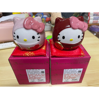 【Sanrio三麗鷗】Hello Kitty 達摩陶瓷小擺飾 兩個