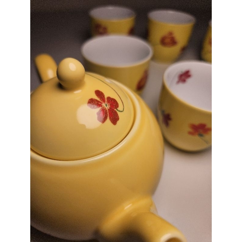 KENZO 高田賢三 茶壺 杯子 茶具 骨瓷 花卉彩繪 組合 套組 茶 花 杯 壺 日本 日本製 全新