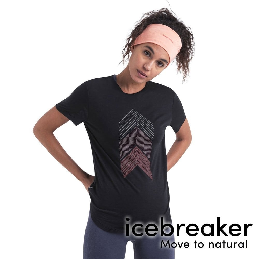 【icebreaker】Sphere Cool Lite女圓領短袖衣125-初露鋒芒『黑』0A56YK