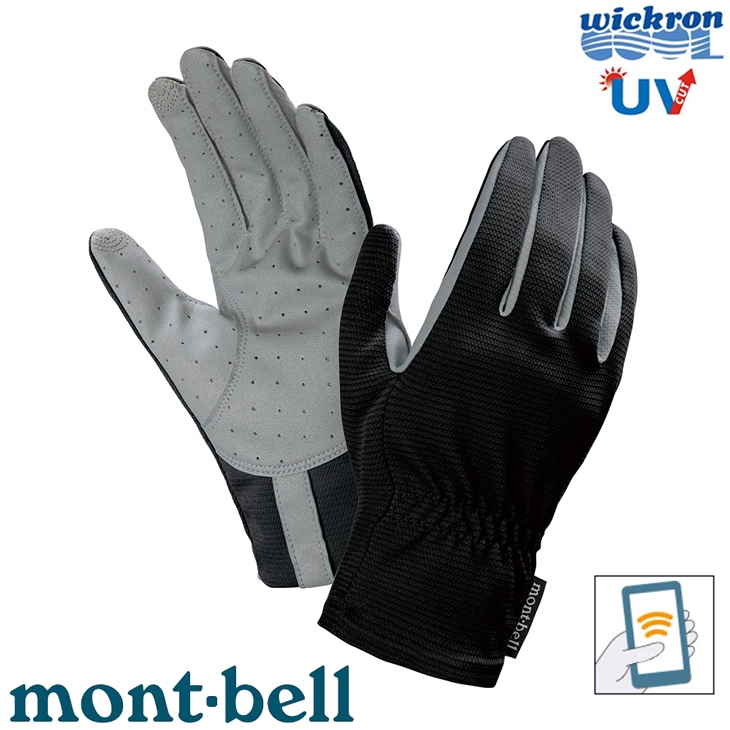 【台灣黑熊】日本 mont-bell 1118312 女 Cool Gloves 可觸控排汗快乾防曬手套 抗UV手套
