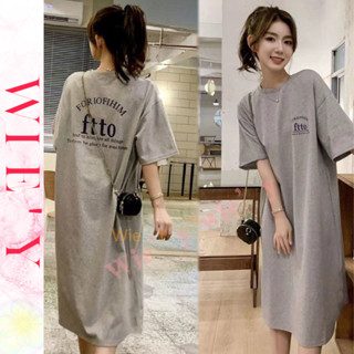 🌸WIE' Y🌸「大尺碼睡衣」連身睡衣 女生家居服 夏季ins風薄款寬鬆過膝可外穿睡裙女 短袖睡衣裙 長裙睡衣 晚安睡衣