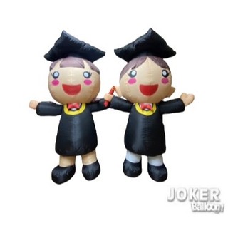 【Joker Balloon】充氣畢業生 畢業生博士卡通氣模人偶充氣模型 加厚布料 內崁風機操作超級方便【歡樂揪客】