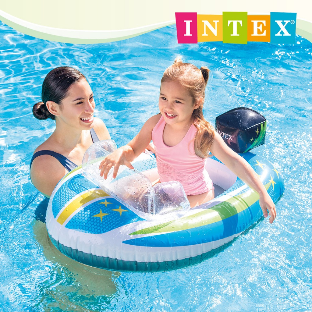 【INTEX】兒童造型游泳圈-飛船/海豹/飛機-3款可選 適用3~6歲 (59380NP)15130124/5/6