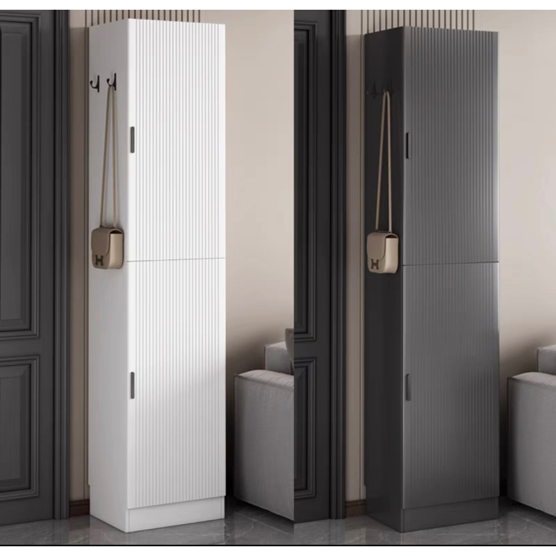 北歐風鞋櫃入戶鞋櫃家用門口高立式一體櫃電梯口夾縫窄櫃多層陽台靠牆儲物櫃