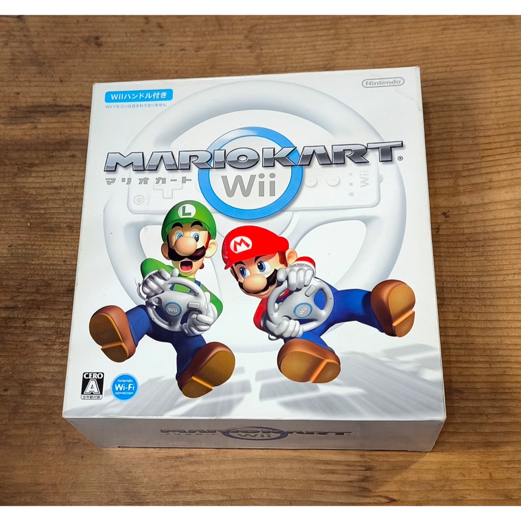 Wii日版遊戲週邊- 瑪利歐賽車 Wii 方向盤同捆版（7-11取貨付款）