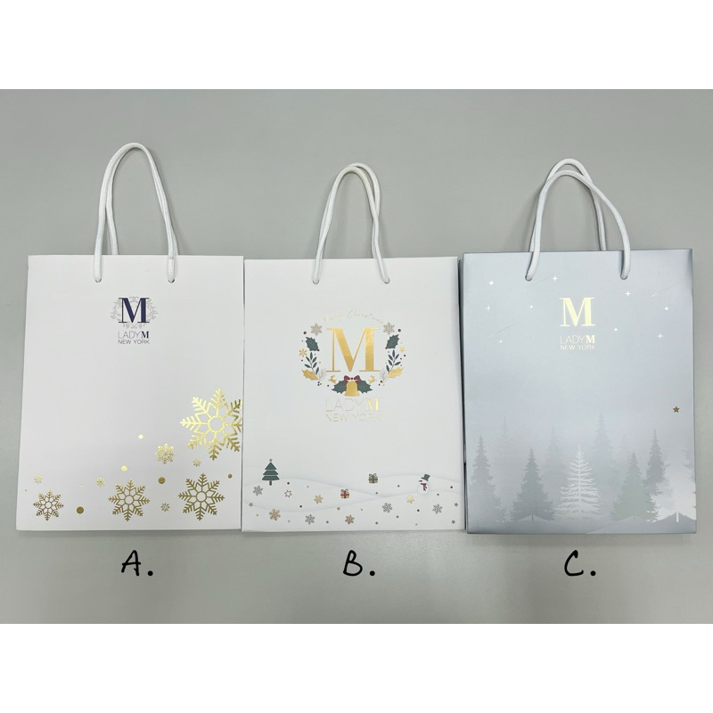 品牌紙袋 LADY M 聖誕節限定 手提袋 品牌紙袋 禮品袋
