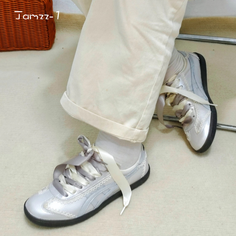 Onitsuka Tiger Tokuten 鬼塚虎 灰銀 芭蕾 法式 復古 月光園舞曲 德訓鞋1183B938-100