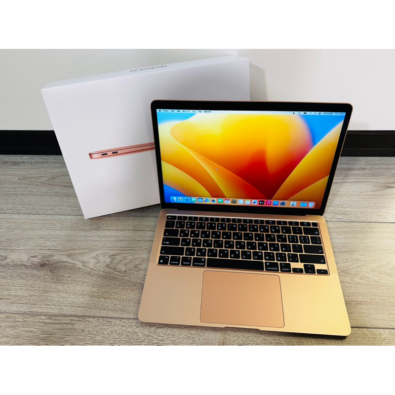 台中 2020 MacBook Air 16g 512g M1晶片 玫瑰金 金色 盒裝配件齊全 電池98%