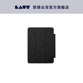 【LAUT 萊德】iPad 10.9/Air 13/11/10.9/Pro 11/13 透明背板可拆式多功能保護殼-黑