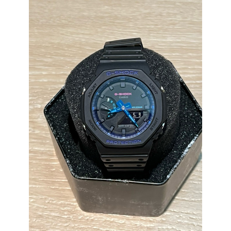 G-SHOCK CASIO GA2100VB-1A 農家橡樹 電子錶 藍紫色 台灣公司貨 男錶 二手近全新