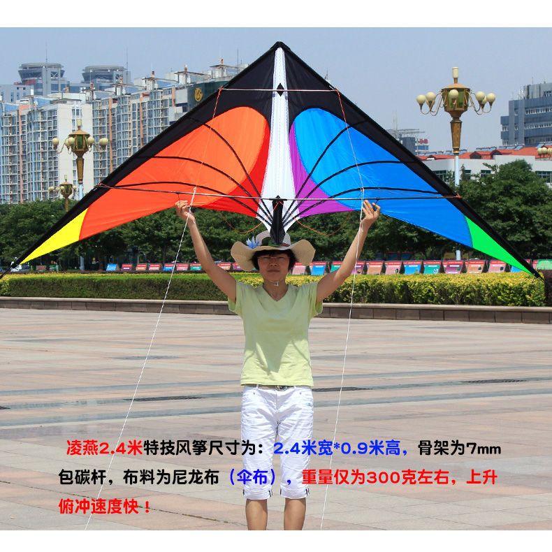 🎁濰坊風箏 凌燕 雙線特技風箏 運動風箏 2.4米 1.8米好飛 大人專用
