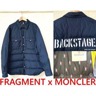 BLACK羽絨之王！近全新FRAGMENT x MONCLER內裡滿版閃電BACKSTAGE刺繡教練外套羽毛外套